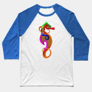 Psychedelic Seahorse Baseball T-Shirt
